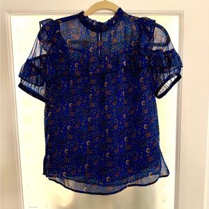 LOFT Floral Blue Women's Top